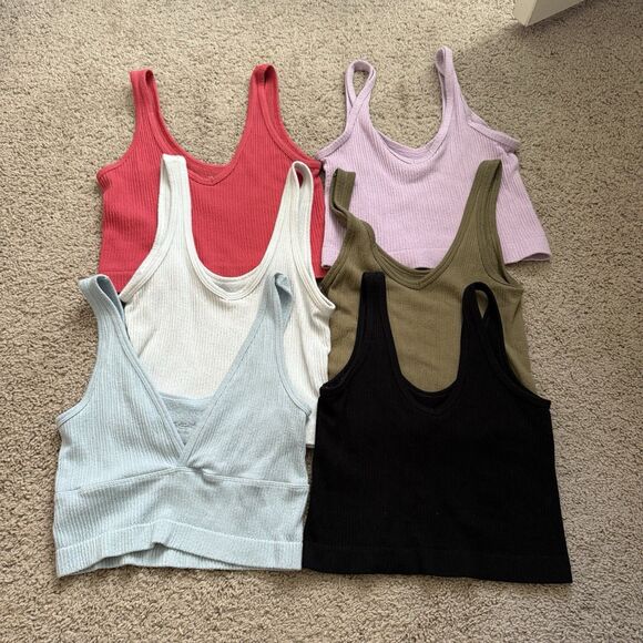 Urban Outfitters Tops - Bundle Of 6 Urban Outfitters Out From Under Ribbed Crop Tank Tops Basic Medium